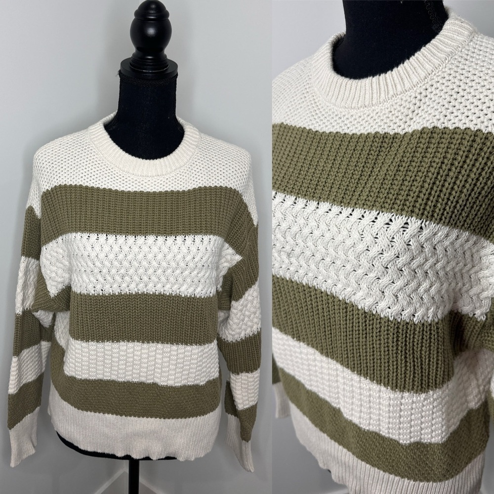 A new day Stripe Knit Women’s Cozy Sweater (S)